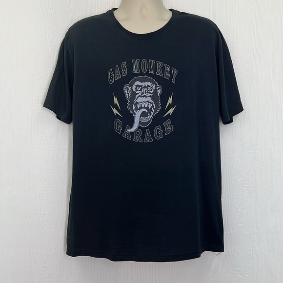 Gas Monkey - Gas Monkey Lightning Graphic Black Short Sleeve T Shirt Size XL - Picture 2 of 8
